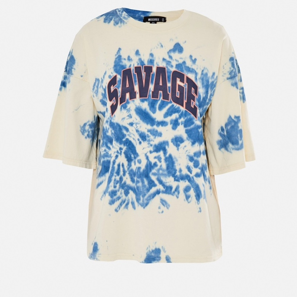 Missguided Tie Dye Savage shirt